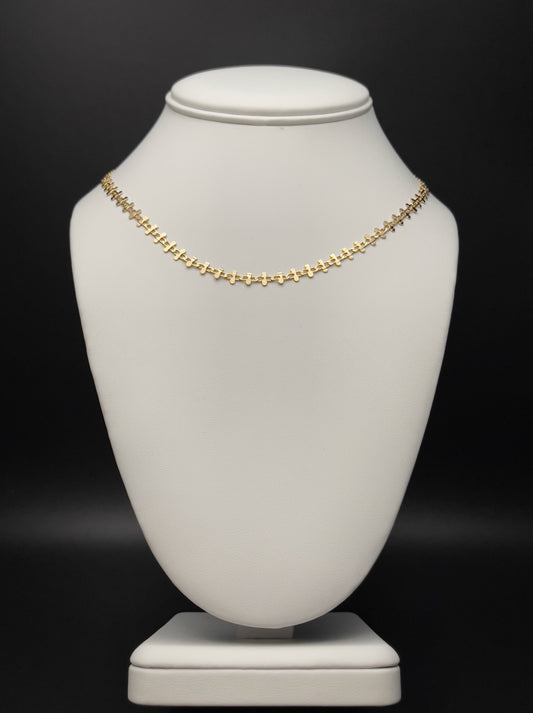 Image of 16 inch gold-filled fringe chain necklace